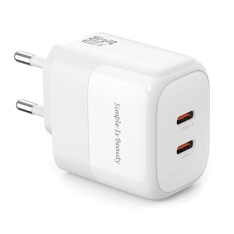Nettverkslader XO Design L140, 35W, 3A, 2 x USB-C, hvit