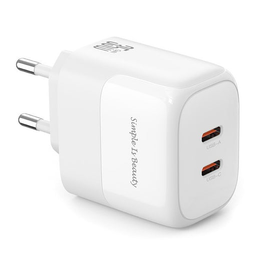 Nettverkslader XO Design L140, 35W, 3A, 2 x USB-C, hvit