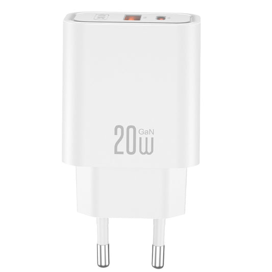 XO Design CE40 Nettlader, 20W, 3A, 1 x USB-A - 1 x USB-C, Hvit