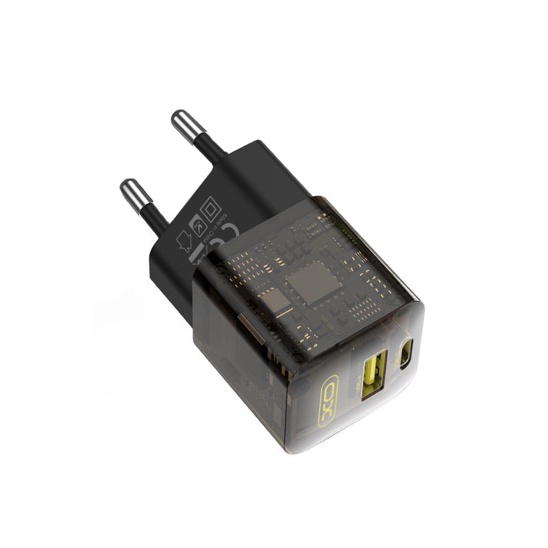 Nettlader XO Design CE05, 30W, 3A, 1 x USB-A - 1 x USB-C, Brun