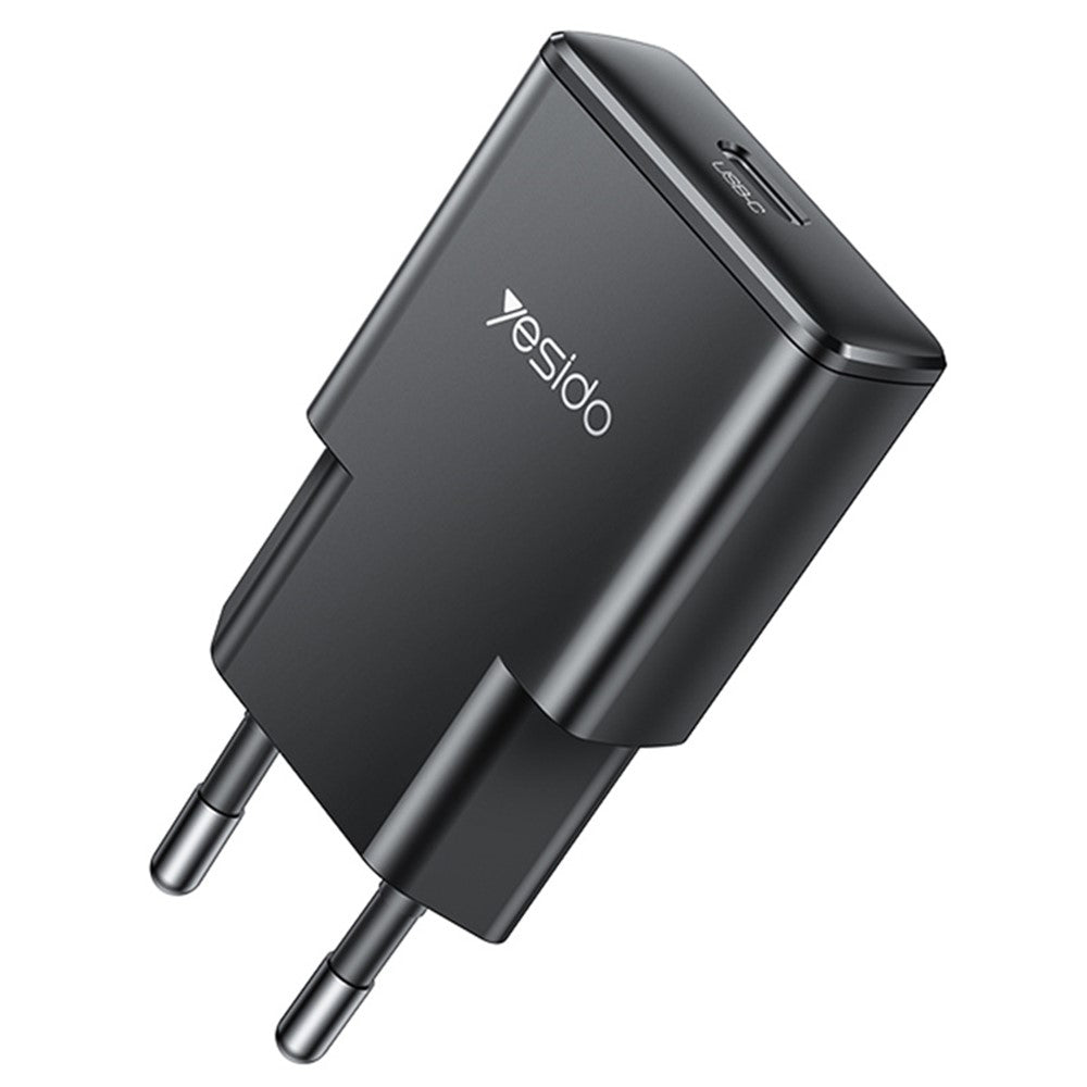 Nettlader Yesido YC74, 30W, 3A, 1 x USB-C, Svart