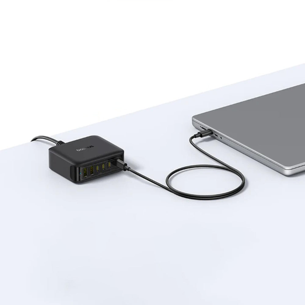 Baseus EnerFill FH21 ladestasjon, 120W, 3.25A, 2 x USB-A - 4 x USB-C, Svart E0120T00