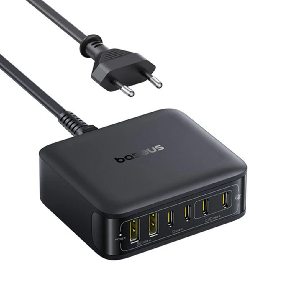 Baseus EnerFill FH21 ladestasjon, 120W, 3.25A, 2 x USB-A - 4 x USB-C, Svart E0120T00