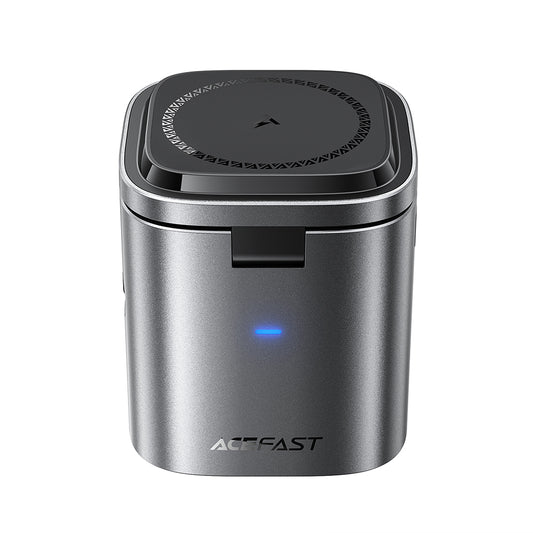 Ladestasjon med USB-C-kabel Acefast Z9 QI 6in1, 80W, 1 x USB-C - 1 x USB-A, Svart