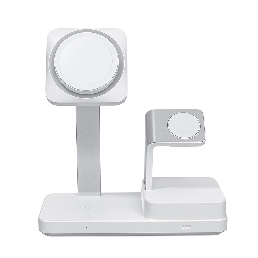 Ladestasjon ESR CryoBoost QI 6in1, 100W, 2 x USB-A - 1 x USB-C, Hvit