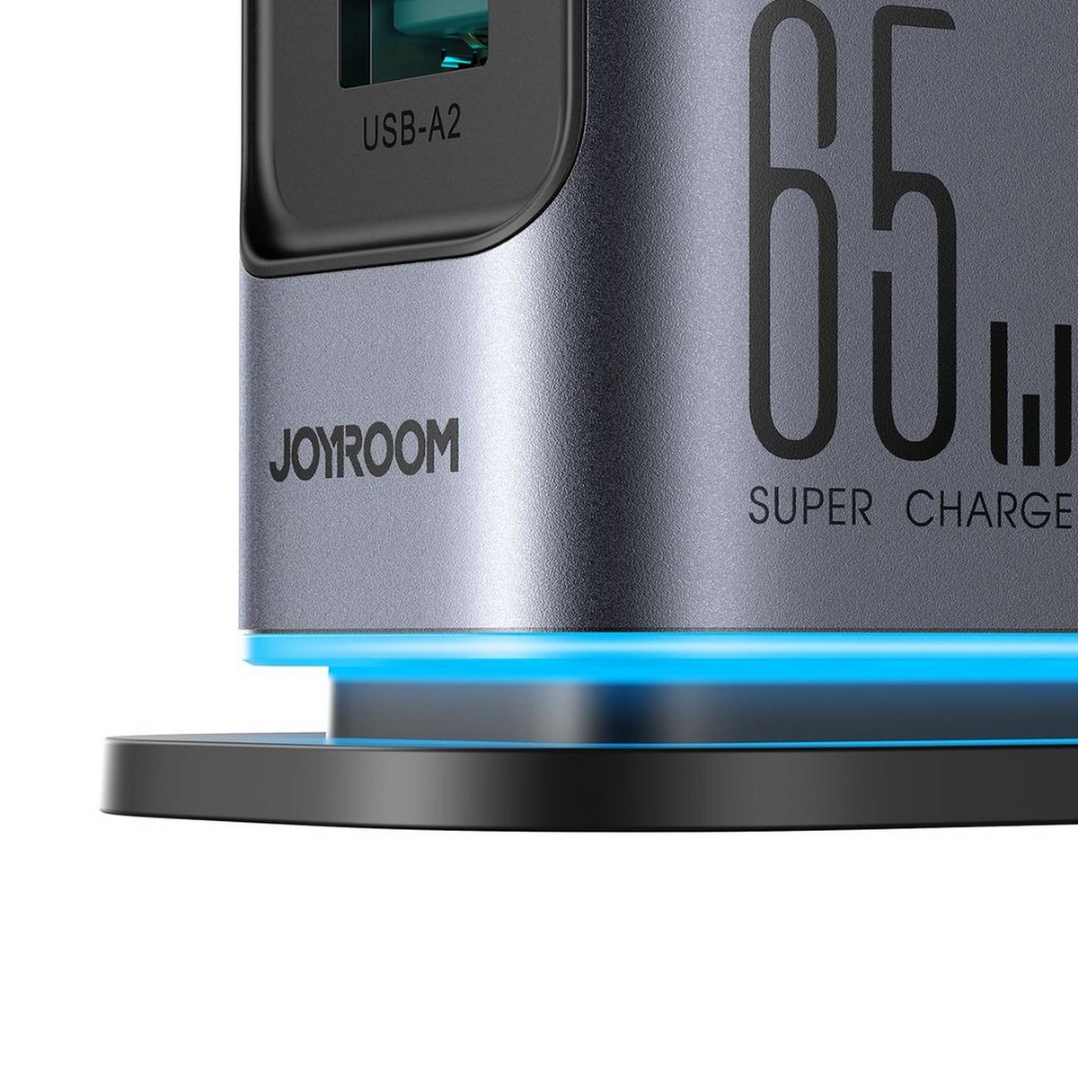 Joyroom JR-TCM02 UK ladestasjon, 65W, 3,25A, 2 x USB-A - 4 x USB-C, grå