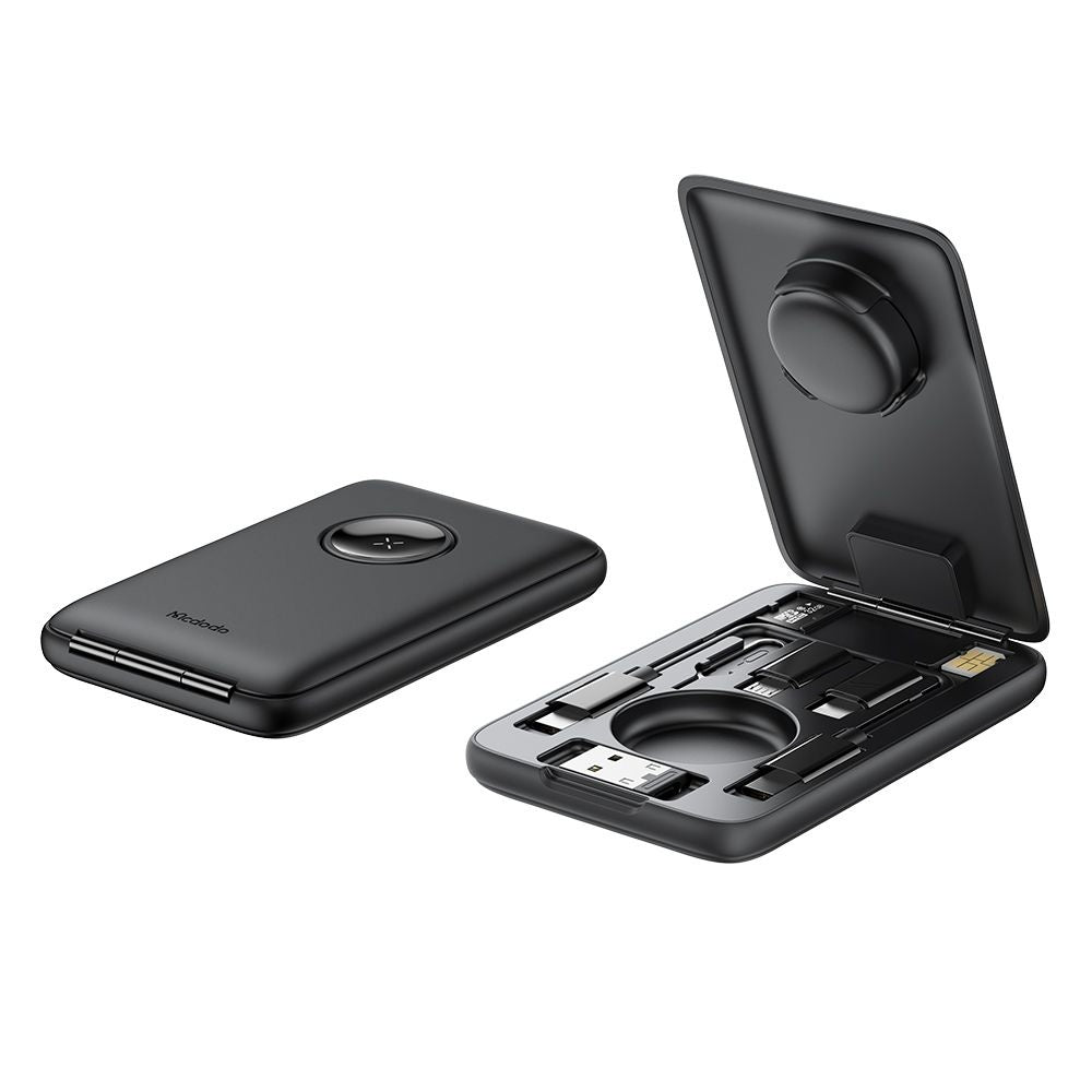 Trådløs Lader med Organizer McDodo CH-2440 8in1 for Apple Watch Series, Svart
