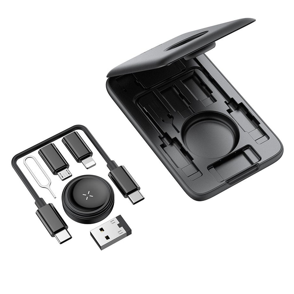Trådløs Lader med Organizer McDodo CH-2440 8in1 for Apple Watch Series, Svart