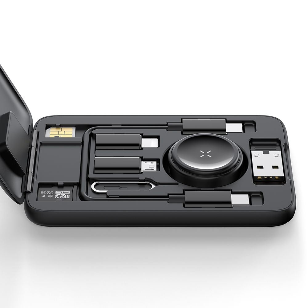 Trådløs Lader med Organizer McDodo CH-2440 8in1 for Apple Watch Series, Svart