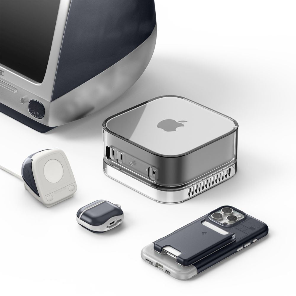 Spigen C1 Classic-støtte for trådløs lader til Apple Watch Series, Grå AMP09340