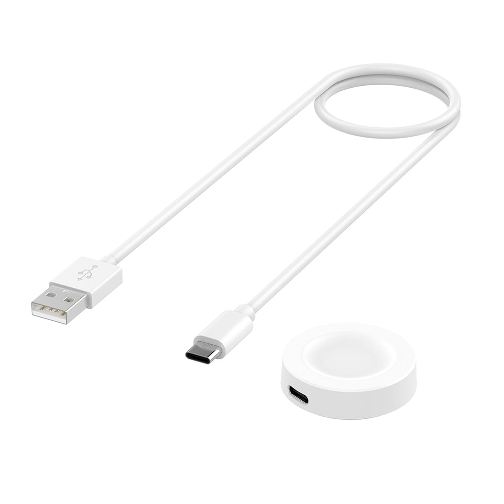 Trådløs lader Techsuit THC2 for Huawei Watch Series, USB-A, Hvit