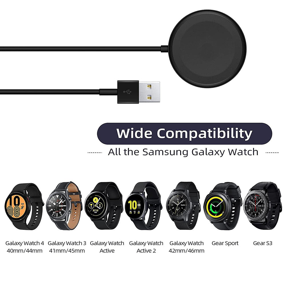 Trådløs Lader Techsuit TSC11 for Samsung Galaxy Watch Series, USB-A, Svart