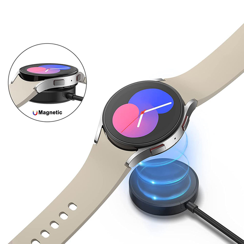 Trådløs lader Techsuit TSC12 for Samsung Galaxy Watch Series, USB-A, Svart