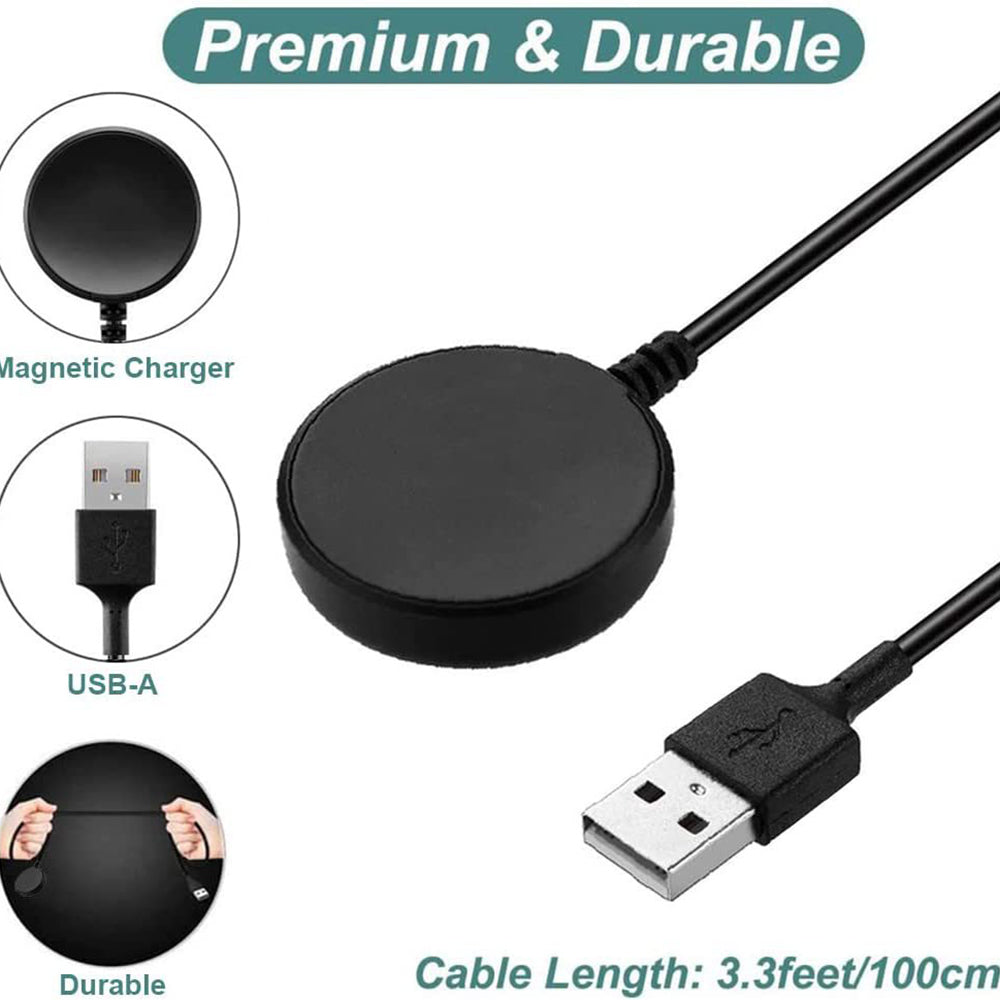 Trådløs lader Techsuit TSC12 for Samsung Galaxy Watch Series, USB-A, Svart