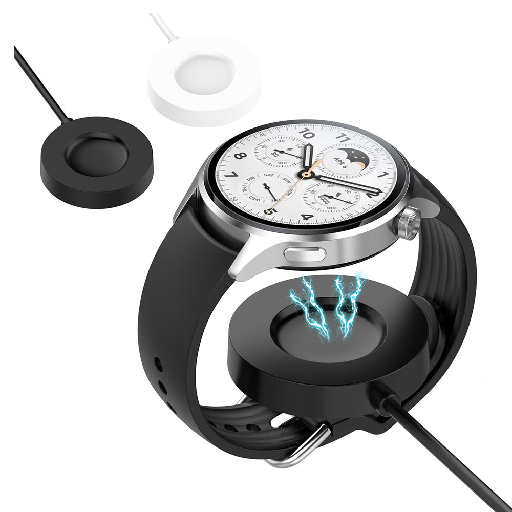 Trådløs lader Techsuit TXC6 for Xiaomi Watch S1 Pro, USB-A, Svart