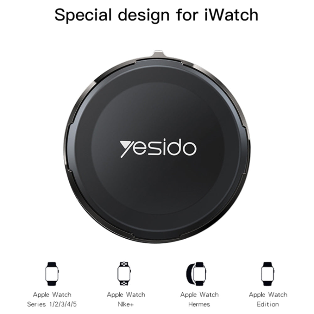 Trådløs lader Yesido DS18 for Apple Watch Series, Svart