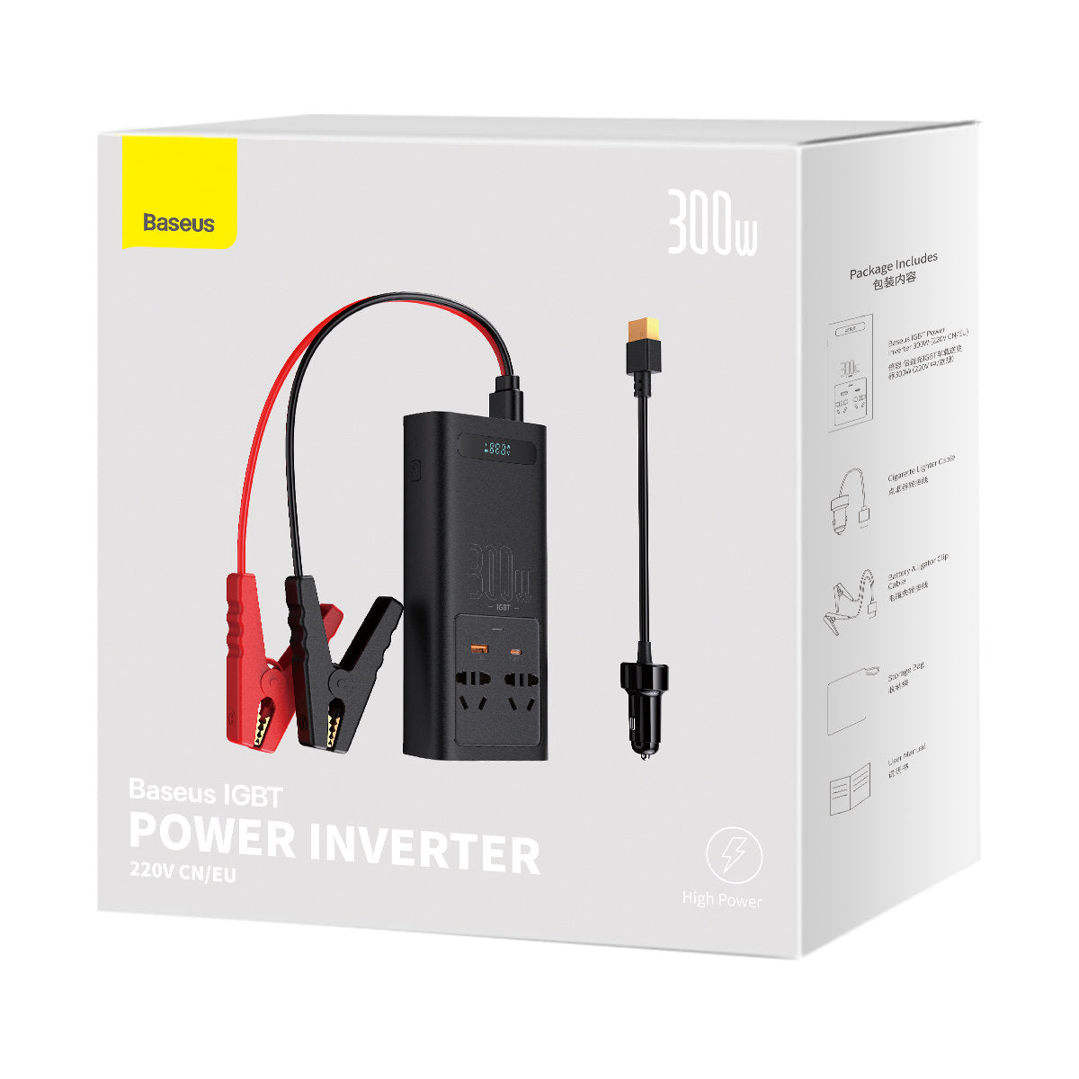 Baseus Elektrisk Bilinverter, 300W CGNB010101
