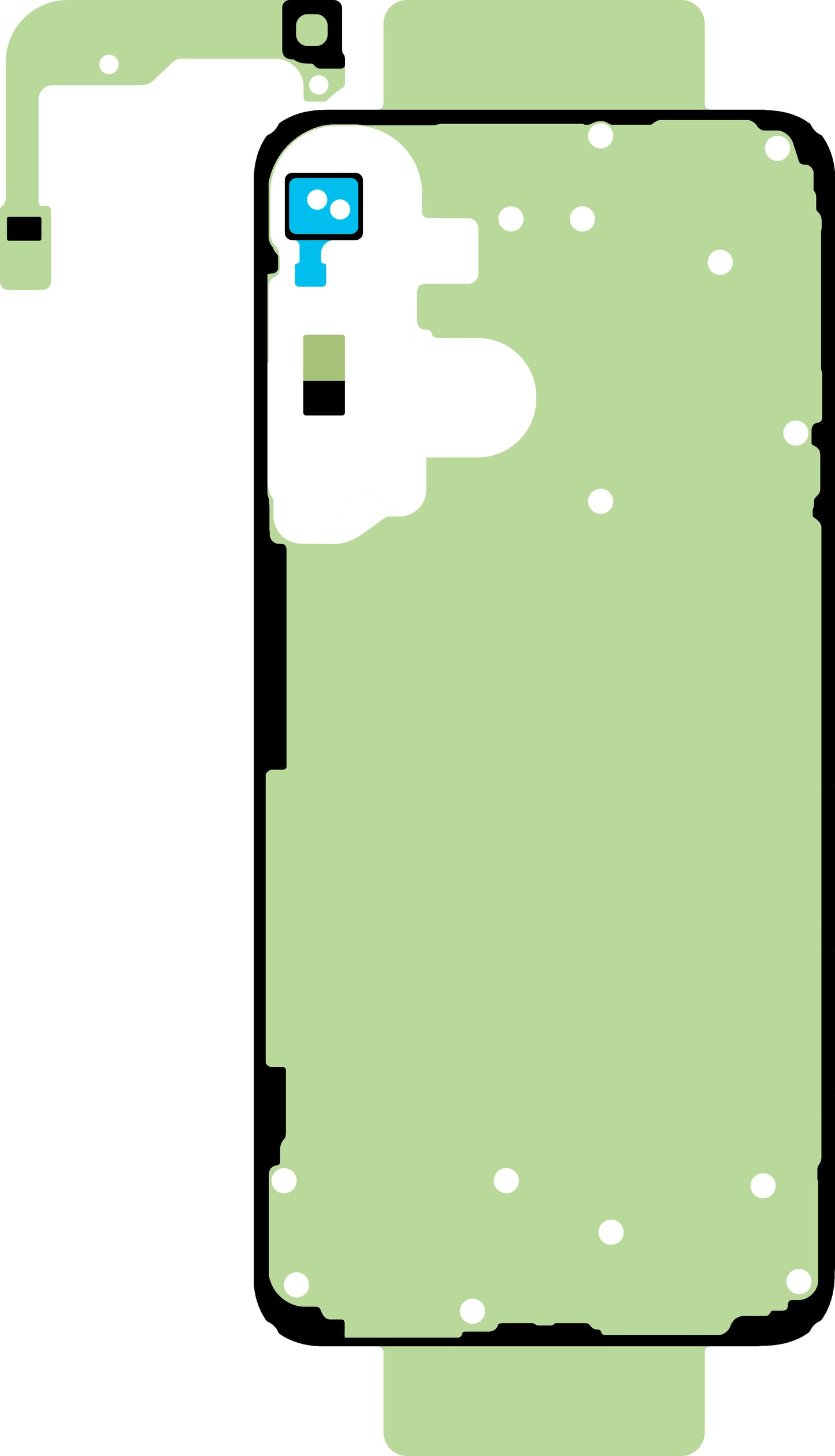 Limsett for batterideksel Samsung Galaxy S23+ S916, Service Pack GH82-30556A
