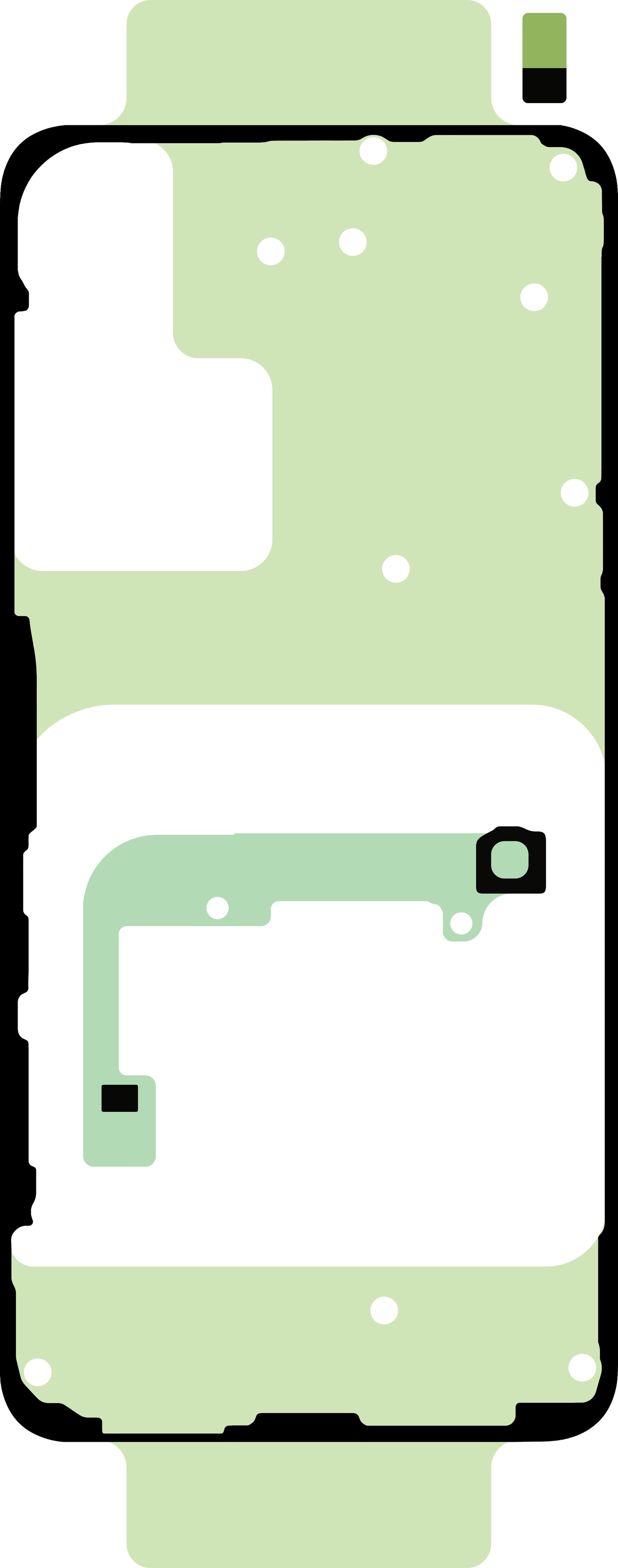 Limsett for batterideksel Samsung Galaxy S24 S921, Service Pack GH82-33293A