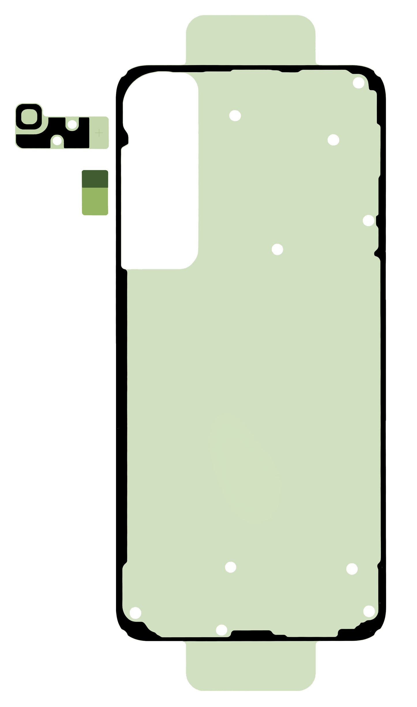 Limsett for batterideksel Samsung Galaxy S25+ S936, Service Pack GH82-36508A