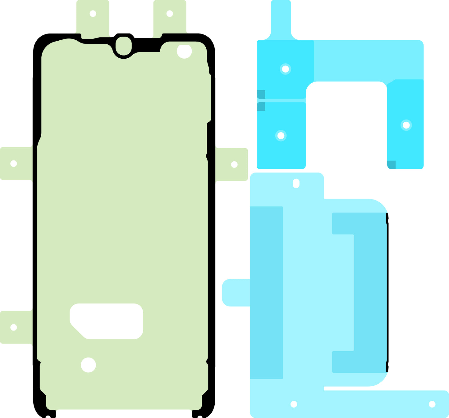 Kit for liming av skjerm Samsung Galaxy S22 5G S901, Service Pack GH82-30244A