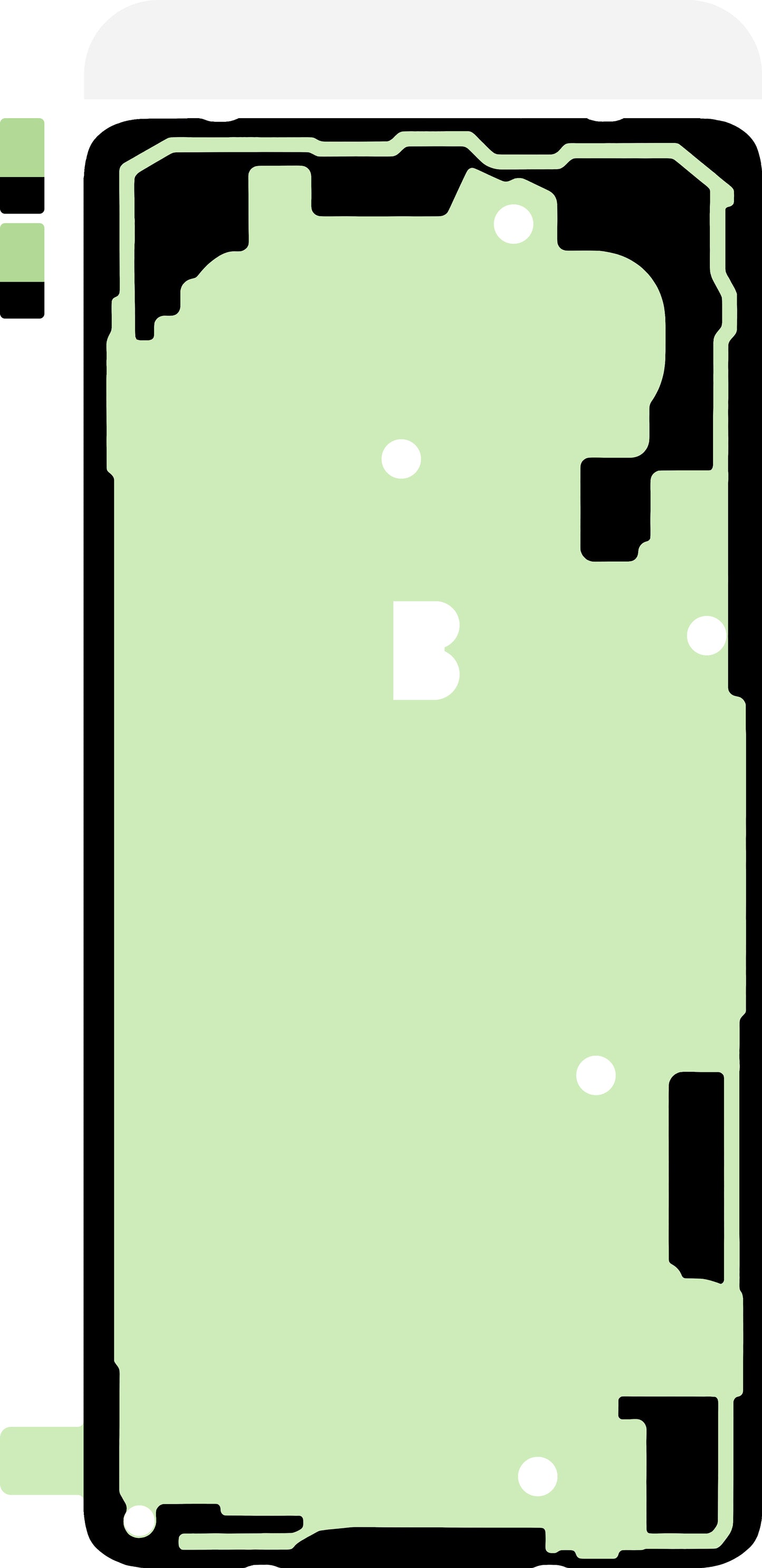 Kit Lim for Batterideksel Samsung Galaxy S10+ G975, Service Pack GH82-18801A