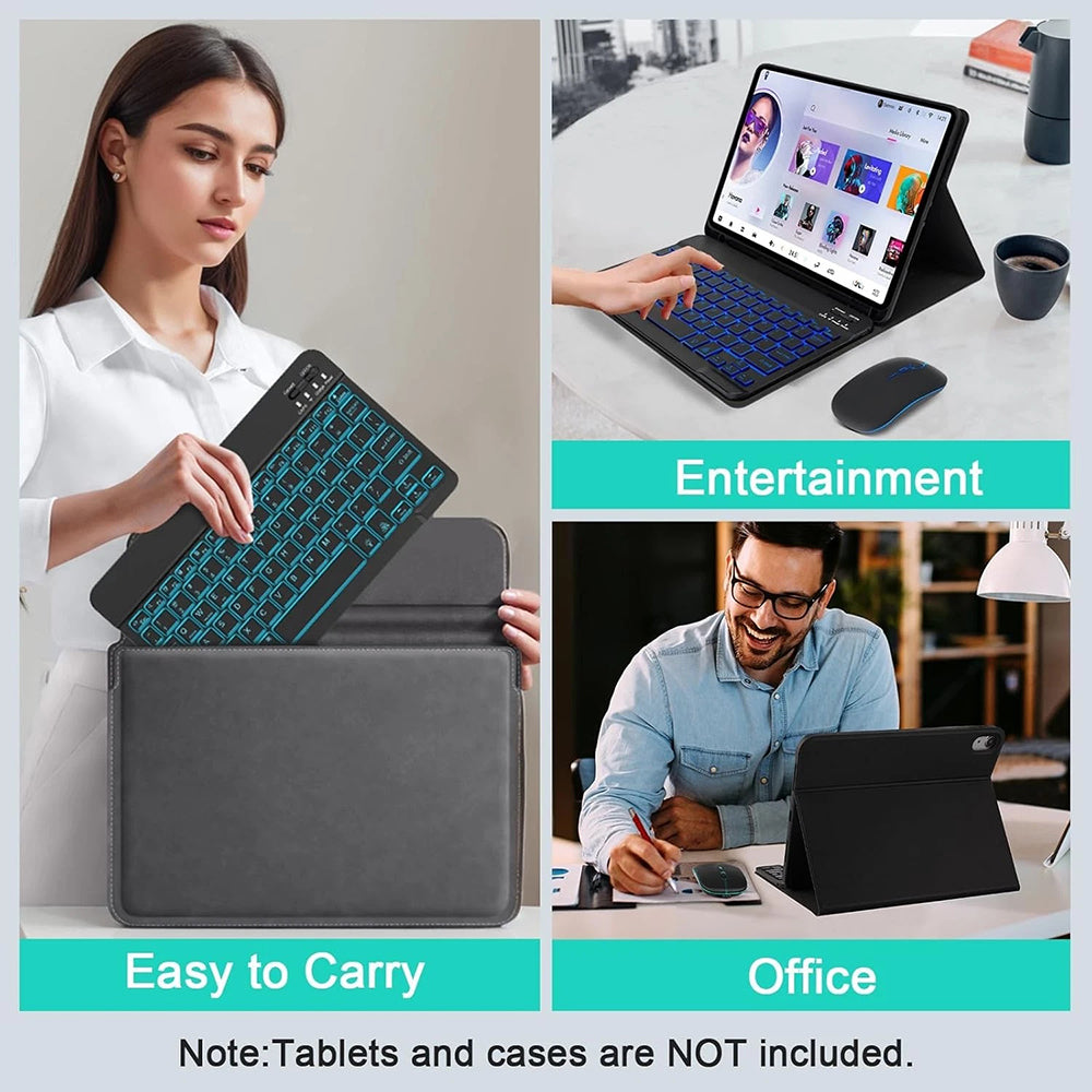 Trådløst tastatur- og mussett Techsuit AirCombo WKM1, BT / Wi-Fi, svart
