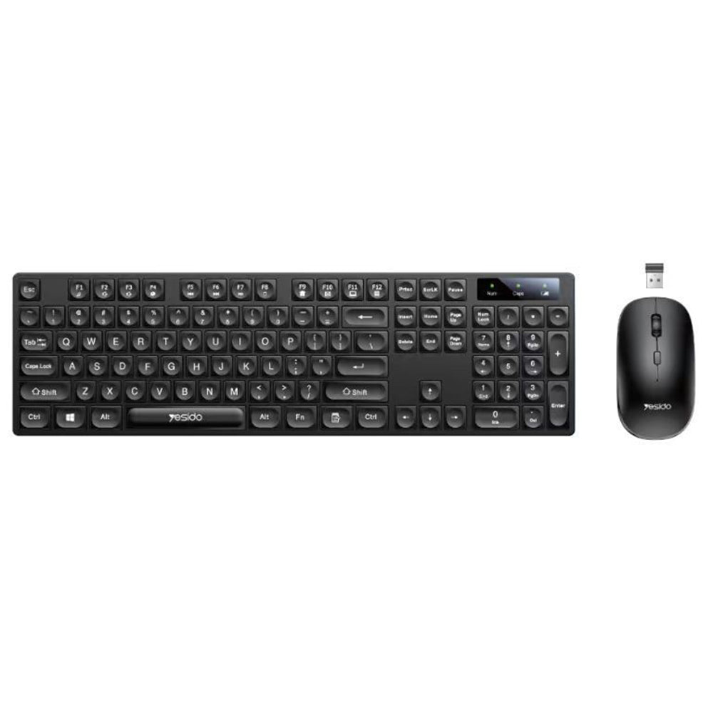 Trådløst tastatur- og mussett Yesido KB42, svart