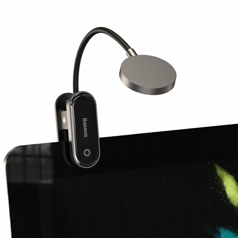 Baseus Comfort Reading Mini Clip LED-skrivebordslampe, Grå DGRAD-0G
