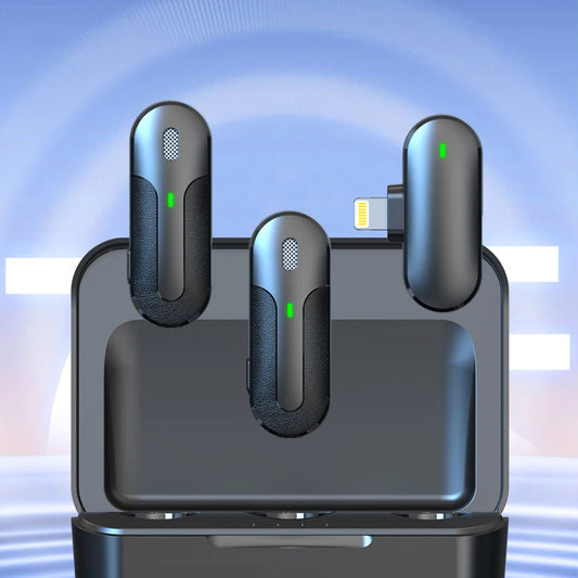 Lavaliermikrofon Yesido KR16, Lightning, Sett med 2 stykker, Svart