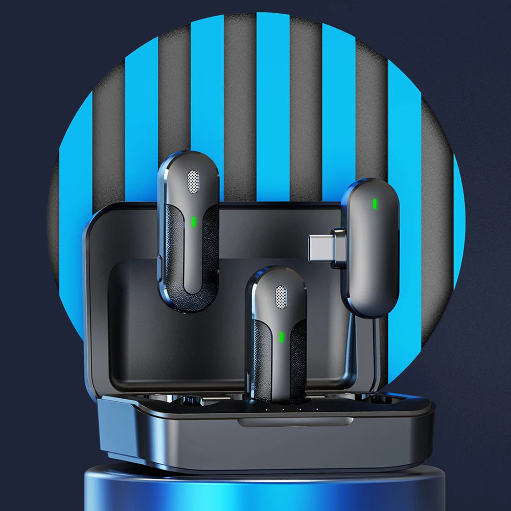 Lavaliermikrofon Yesido KR17, USB-C, Sett med 2 stykker, Svart
