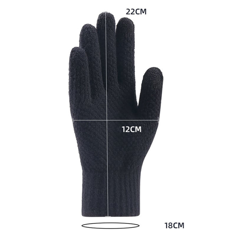 Vinterhansker med berøringsfunksjon for menn Techsuit ST0013, størrelse 22 cm, grå