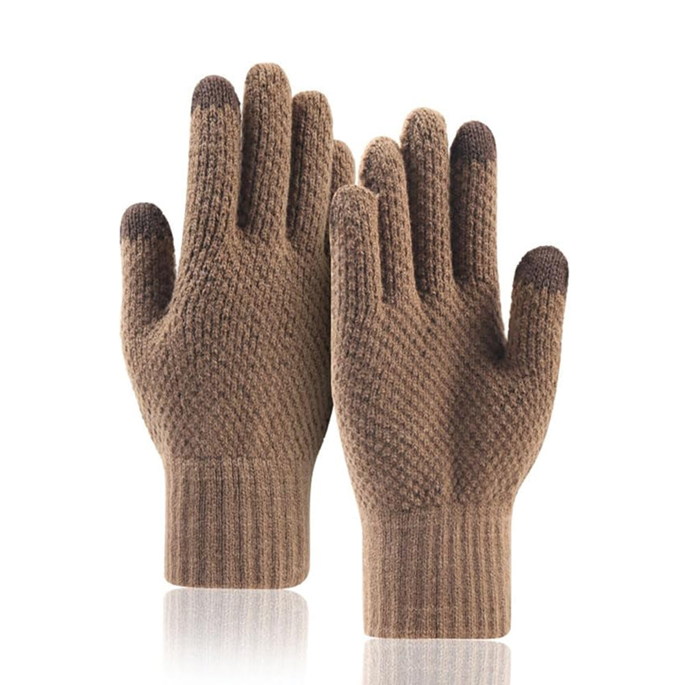 Vinterhansker med berøringsfunksjon for menn Techsuit ST0013, størrelse 22 cm, brun
