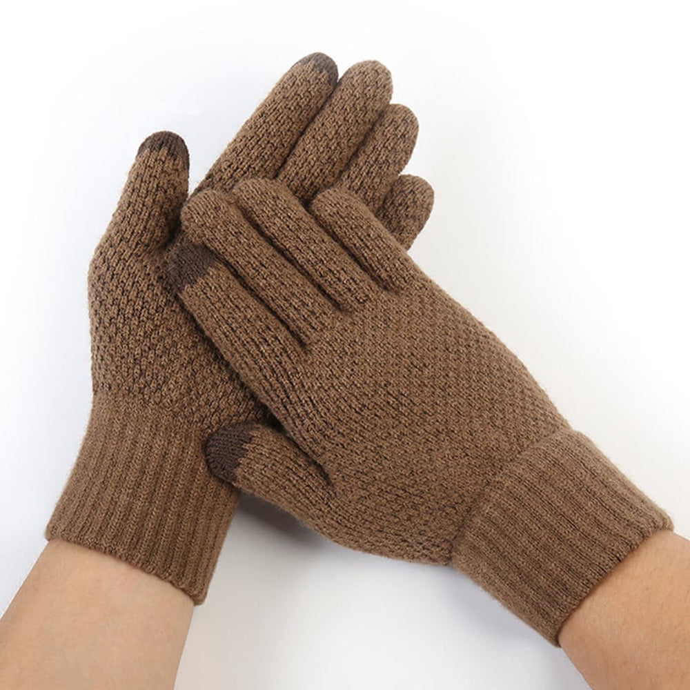 Vinterhansker med berøringsfunksjon for menn Techsuit ST0013, størrelse 22 cm, brun