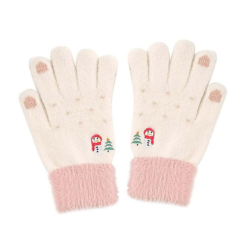 Vinterhansker med berøringsfunksjon for dame Techsuit ST0011, størrelse 17 cm, hvite