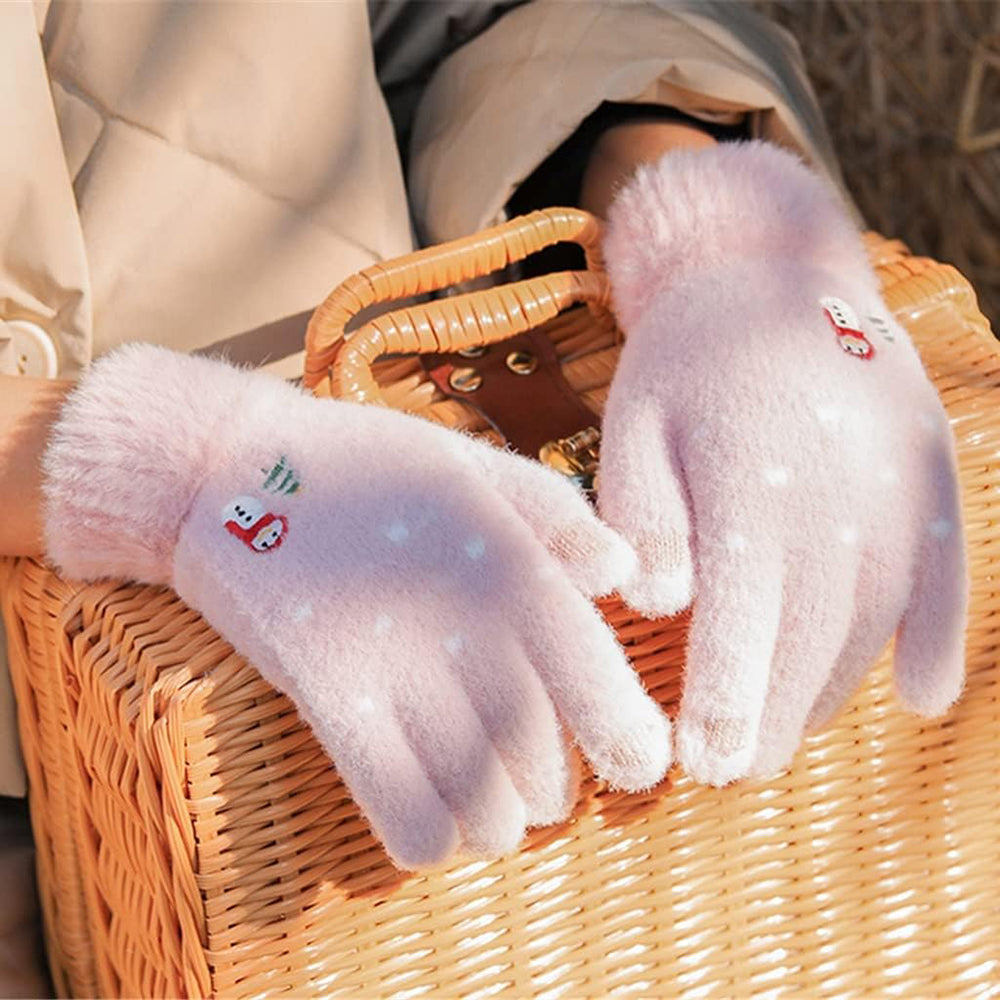 Vinterhansker med berøringsfunksjon for dame Techsuit ST0011, størrelse 17 cm, hvite