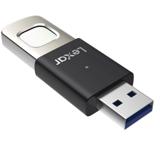 Ekstern minne USB-A 3.2 Lexar JumpDrive Fingerprint F35 Pro, 64Gb