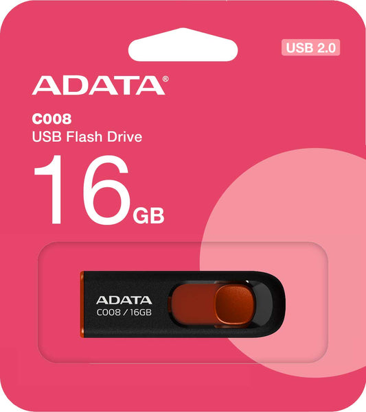 Eksternt USB-A-minnepinne Adata C008, 16 GB AC008-16G-16G-RKD