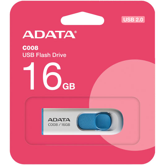 Ekstern Minne USB-A Adata C008, 16Gb AC008-16G-RWE