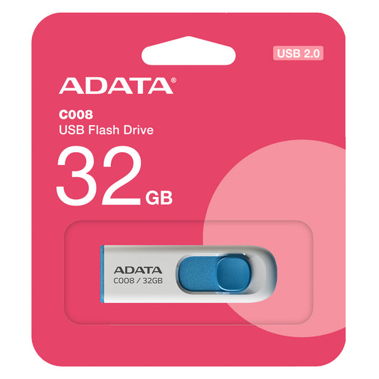 Ekstern USB-A-minne Adata C008, 32Gb AC008-32G-RWE