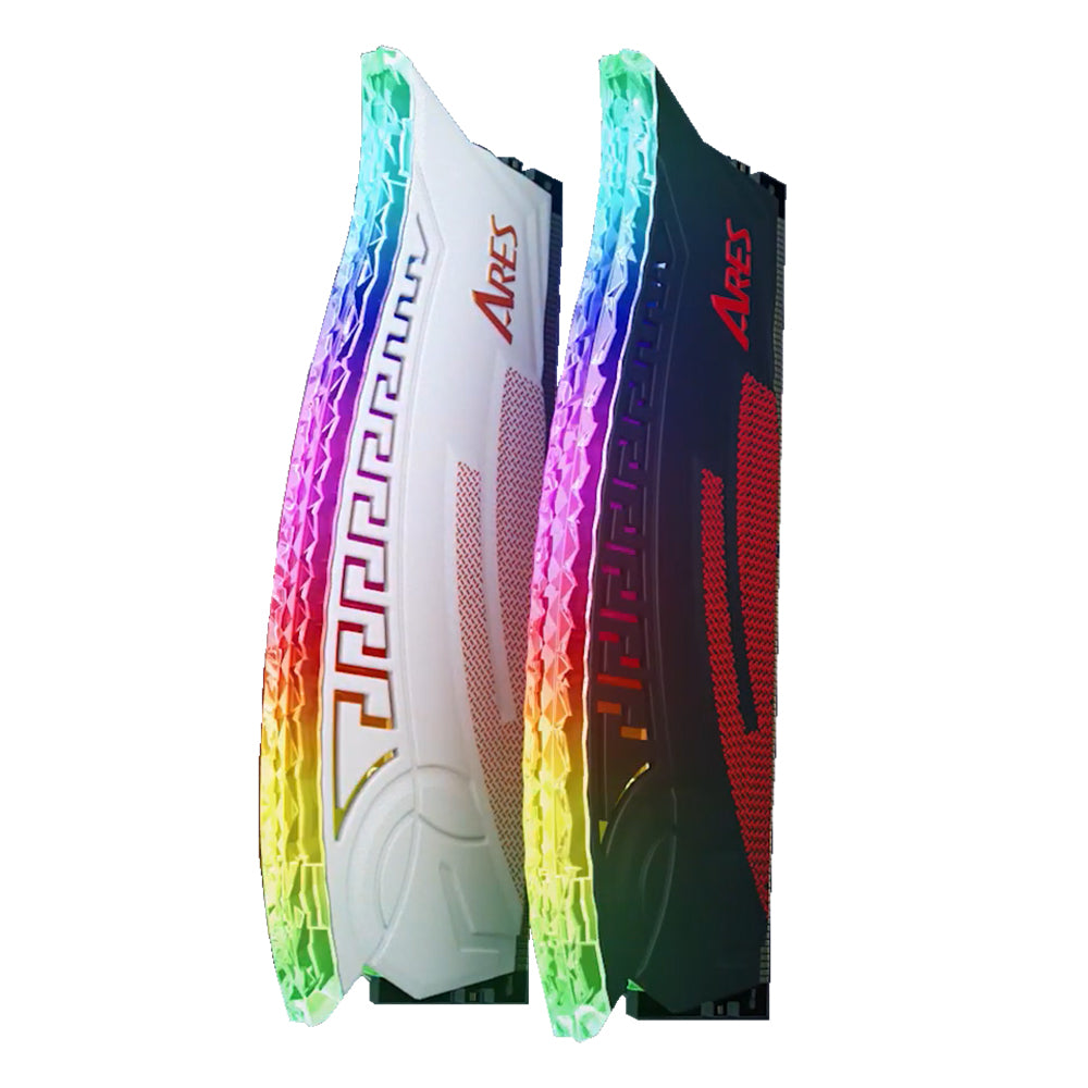 RAM-minne Dato Ares Armor, DDR4, RGB, 2 x 8GB, 3600Mhz, CL18, Hvit AMRGB8GX216G36W