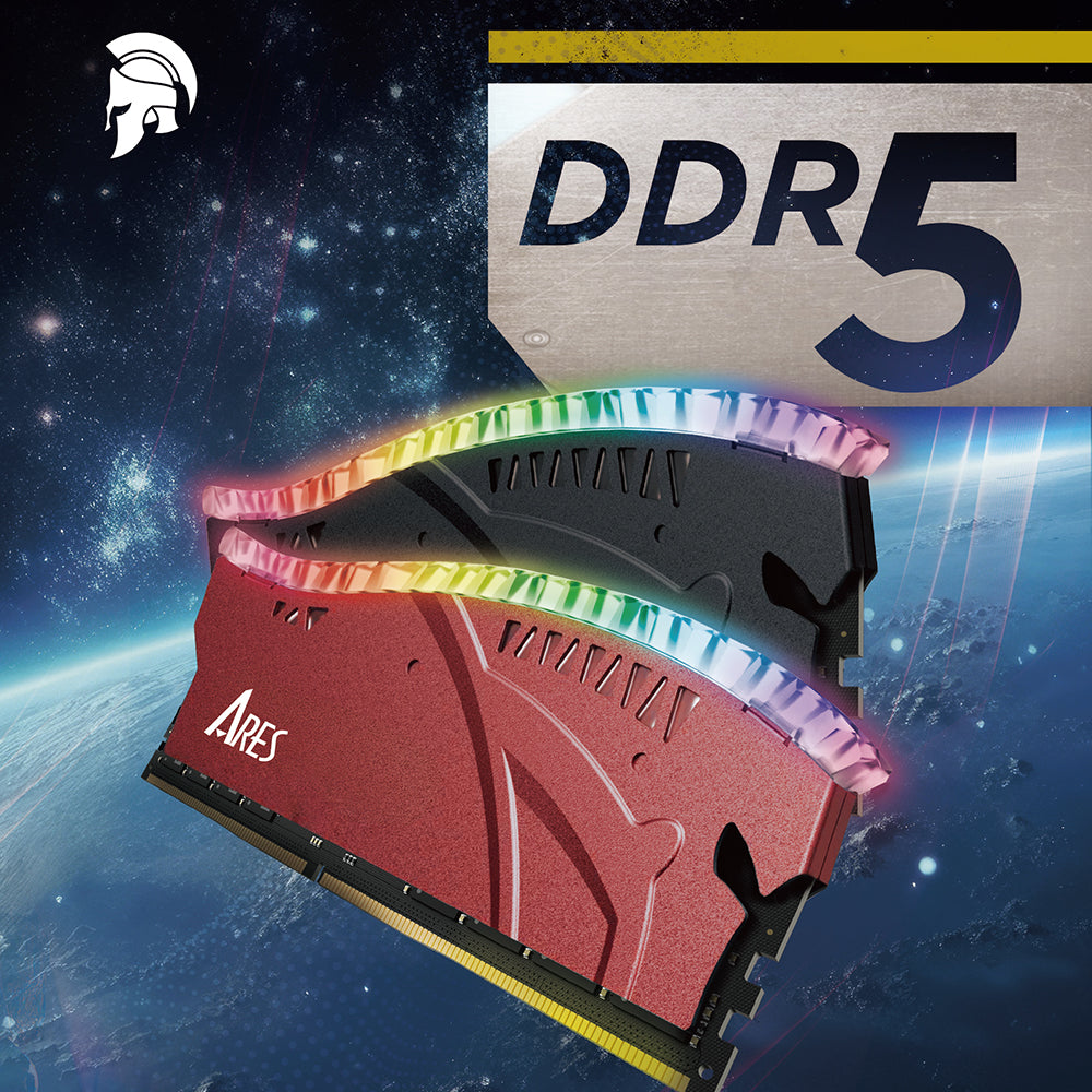RAM-minne Dato Ares Armor Lite, DDR5, RGB, 32GB, 6000Mhz, Grå ARB32G5G60