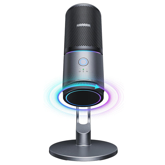 Cardioid mikrofon UGREEN CM769 (35629), RGB, USB-A, 2m, svart