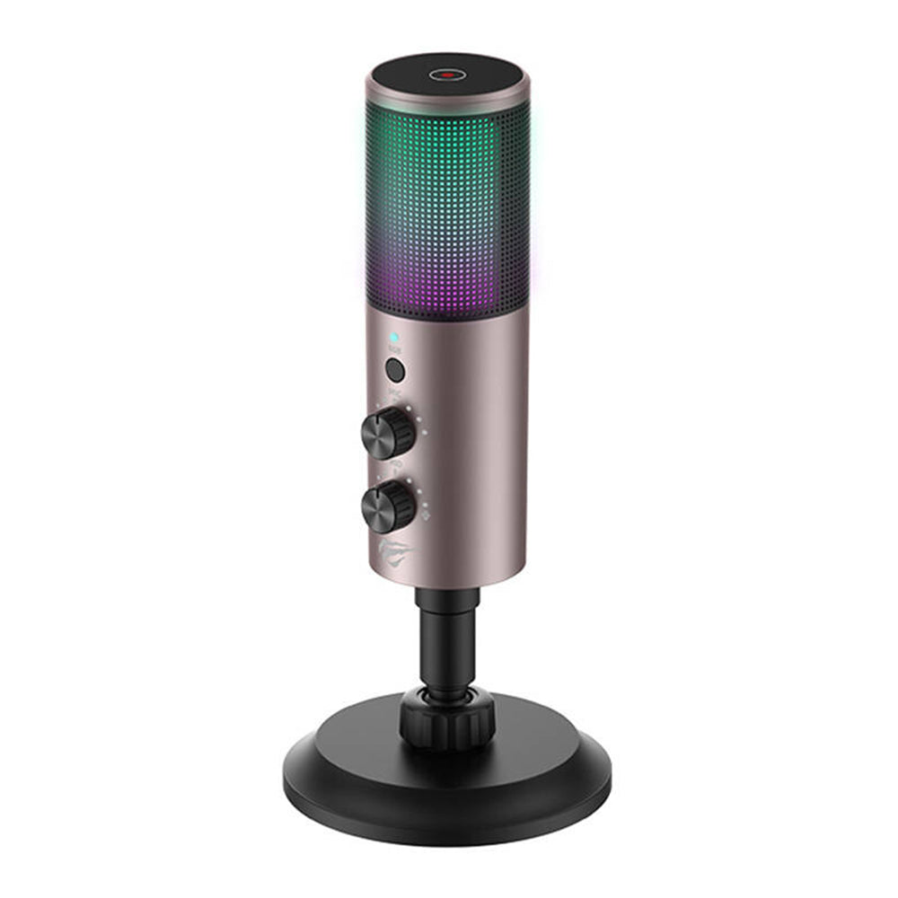 HAVIT GK61 mikrofon, RGB, USB-C, grå