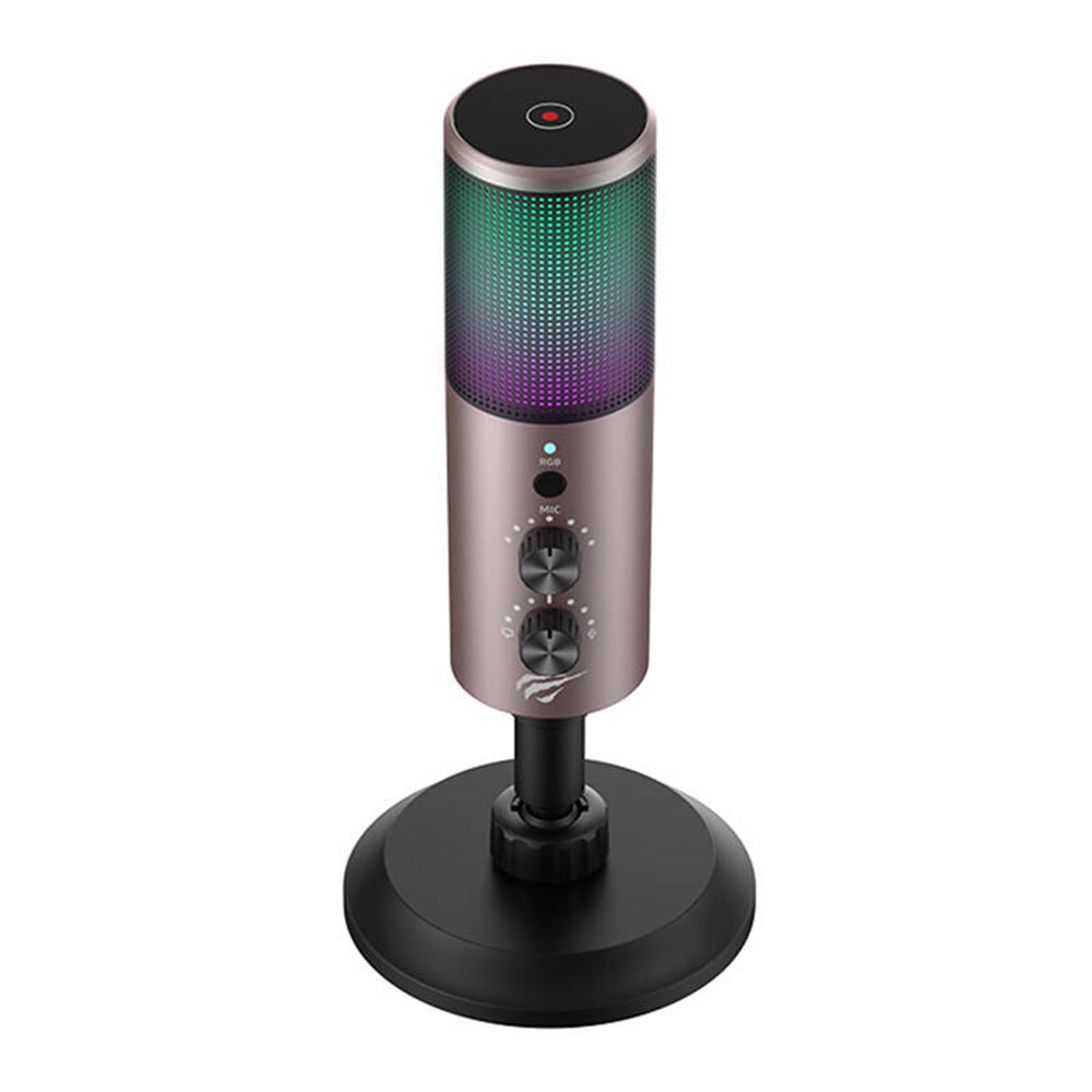 HAVIT GK61 mikrofon, RGB, USB-C, grå