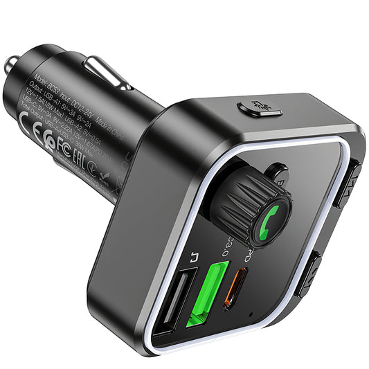 BC53 Highway Bluetooth FM-modulator, 2 x USB-A - 1 x USB-C