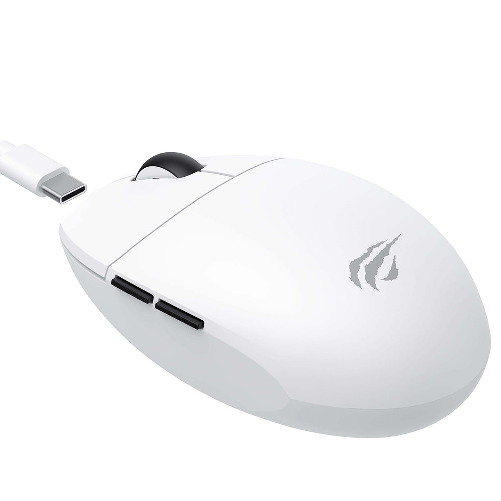 Trådløs Gaming Mus HAVIT MS1039W, 800DPI - 7400DPI, Wi-Fi / Kablet, Hvit