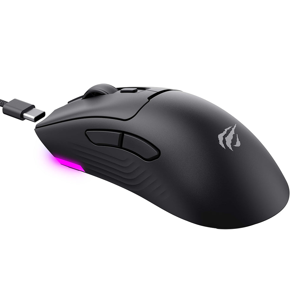 Trådløs Gaming Mus HAVIT MS966WB, 800DPI - 10000DPI, BT / Wi-Fi / Kablet, Svart