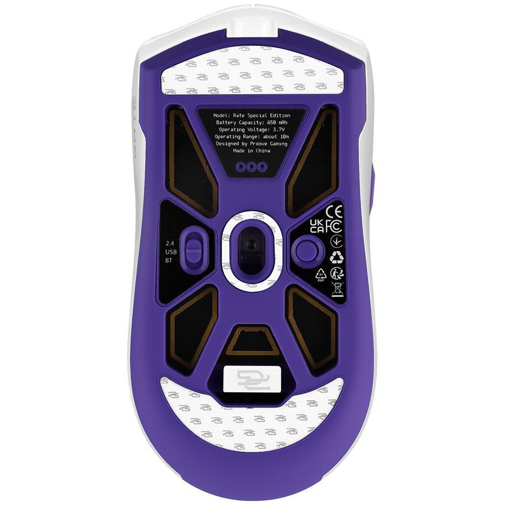 Trådløs Gamingmus Proove Rate Special Edition, 800DPI - 12000DPI, Hvit CMRTWRS03002