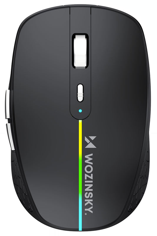 Trådløs Gamingmus WZK WMGK-1132, 1600DPI, RGB, BT / Wi-Fi, Svart